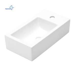 Lavabo <span class=keywords><strong>WC</strong></span> Salle de bain Comptoir Bassin Céramique Montage Mural Lavage À La Main Bol Rectangulaire Forme Lavabo - Product Image 5