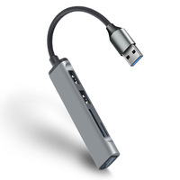 Divisor de estación de acoplamiento Lector de tarjetas Otg Extensor USB multifunción Ratón U Disco Multi-Interfaz USB 3,0 Hub