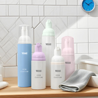 Botella de Plástico PET Vacía de 80ml/100ml con Bomba de Espuma para Jabón, para Limpieza Facial, con Etiquetado, Venta al Por Mayor