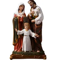 Sıcak satış reçine İsa aile heykelleri dini hatıra kilise dekorasyon hıristiyan hediye ev süsleme avrupa tarzı