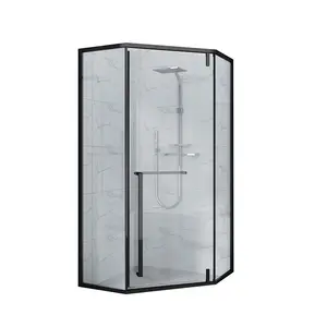 Supplier Custom Bathroom Corner Shower Cabinet Diamond Glass Shower Enclosure Bathroom Shower Rooms
