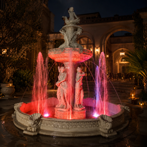 Fuente de Jardín de Piedra Europea con Esculturas Clásicas y Fuente de Agua para Decoración de Patio - Product Image 6