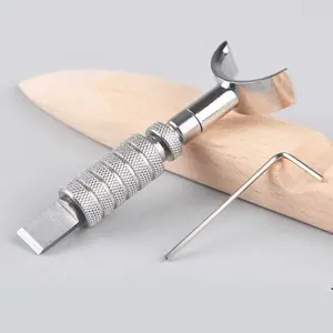 Uzatılabilir deri manuel oyma bıçağı, döndür kesici kafa Whirling seramik çelik heykel takip baskı DIY dana araçları