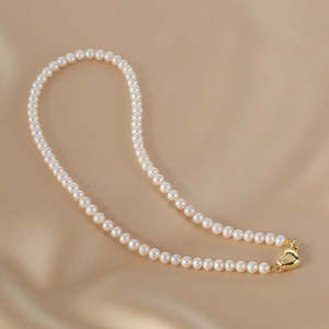 WENCHI สร้อยคอไข่มุกน้ำจืดธรรมชาติสำหรับผู้หญิง 450 กรัม-ของขวัญวันวาเลนไทน์สุดหรู - Product Image 5