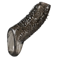 Verrouiller le retard d'éjaculation Pénis élargi loup Dick manchon anneau cristal réutilisable réaliste gode manchon pour hommes autre jouet sexuel