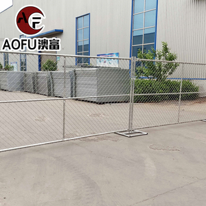 Panneau de clôture de sécurité temporaire en acier au carbone moderne portable, mailles de chaîne de 50x50 mm, pour cours et chantiers de construction - Product Image 5