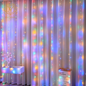 Lãng mạn LED rèm ánh sáng đám cưới cảnh sân khấu trang trí đầy màu sắc thác nước ánh Sáng Cây giáng sinh bầu trời đầy sao ánh sáng chuỗi - Product Image 4