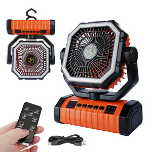 Ventilateur de camping portable rechargeable 20000mAh oscillant avec lumière pour usage extérieur - Product Image 2