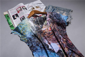 New Arrival High Quality Fashion Coloured Drawing Printing Cotton Women Teen T Shirt - Product Image 4