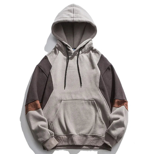 KingSen Custom OEM Drop Shoulder Color Block Hoodie Embroidered French Terry <b>Men's</b> Casual <b>Pullover</b> Sweatshirt - Product Image 5