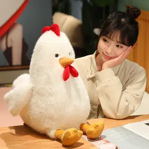 น่ารักจําลองไก่ใหญ่ของเล่นตุ๊กตาตุ๊กตาวันเกิดของขวัญเบาะรองนั่งขายส่งเครื่องกรงเล็บ 8 นิ้ว