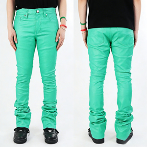 Jeans <span class=keywords><strong>skinny</strong></span> style Y2K pour hommes, jeans décontractés à coupe ajustée enduits de cire, jeans slim de haute qualité pour hommes, vente en gros - Product Image 1