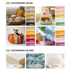 OEM Soft <strong>Dog</strong> <strong>Sofa</strong> Bed Sponge Foam Cushion Pet Bed PP Cotton Filled With Removable <strong>Cover</strong> for Indoor Pet Brand Buyers for ODM - Product Image 3