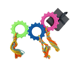 Juguete <span class=keywords><strong>Mordedor</strong></span> para Cachorros al por Mayor, Nudo de Algodón, TPR, Plástico, Palo Masticable para Perros Pequeños, <span class=keywords><strong>Mordedor</strong></span> para Mascotas - Product Image 4