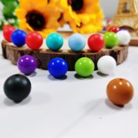 Perles en silicone rondes de 15 mm, couleurs variées, à paillettes, pour la fabrication de colliers, bracelets et bijoux – Vente en gros, succès commercial
