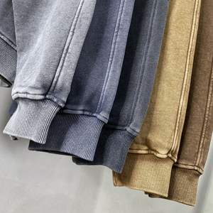 HD017 <span class=keywords><strong>Vintage</strong></span> <span class=keywords><strong>Streetwear</strong></span> Hombres <span class=keywords><strong>Ropa</strong></span> 420 Gsm Heavyweight Washed Unisex Hoodies - Product Image 6