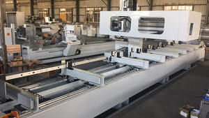 Centre <span class=keywords><strong>d</strong></span>'usinage CNC automatique 4 axes pour le perçage, le taraudage et le fraisage de profilés en aluminium pour fenêtres, portes et murs rideaux - Product Image 4