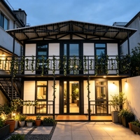 Maison modulaire à deux étages de 20 pieds en conteneurs, structure en acier préfabriquée, bureau, atelier, logement, bâtiment au design moderne