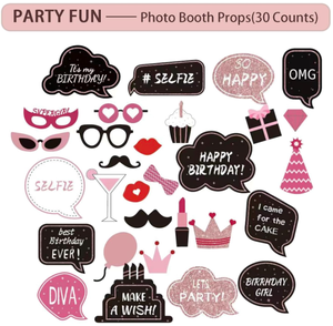 Rose Or Noir Joyeux Anniversaire Bannières Rideau Métal Ballon Arc Diadème Plats Tasses Nappe Gâteau Toppers <span class=keywords><strong>Photo</strong></span> Props Fournitures - Product Image 4