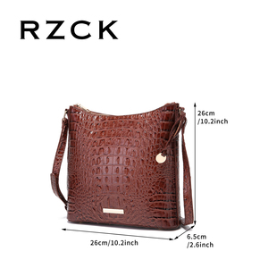 RZCK Bolsos De Mujer 复古时尚女士手袋 女士斜挎包 独特设计鳄鱼皮手袋 女士奢华品牌 - Product Image 2