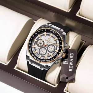 REWARD RD833049M Montre sport à quartz pour homme, trois aiguilles, six aiguilles, chronométrage, montre en silicone pour homme, montre étanche 2025 - Product Image 1