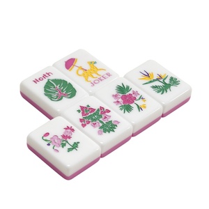 Juego de Fichas de Mahjong Acrílicas Rosadas Modernas de 40 mm Personalizadas para Casino, Regalos para Festivales y Noches de Juego en Familia - Product Image 2