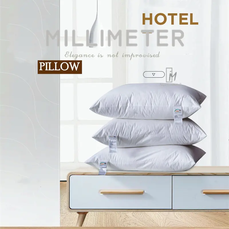 Hotel High End Satin Kissen aus reiner Baumwolle Deutscher Gänse daunen kissen aus sterilen Fasern