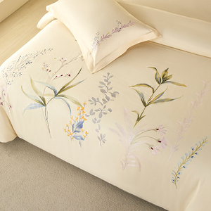 Set Sprei Minimalis Geometris Sederhana Populer 100% Katun 200TC 4 Buah Set Selimut Musim Semi Gugur untuk Hostel - Product Image 1