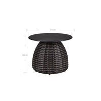 Ensemble de canapé et table en rotin d'extérieur de style nordique, meubles de patio modernes tressés pour villa, cour, jardin, terrasse, balcon