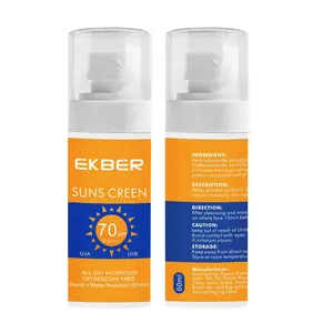 Etiqueta privada cosmética protección UV cuidado de la piel impermeable cara protector solar Spf 50 Up fórmula personalizada protector solar bronceado Stick para el cuerpo