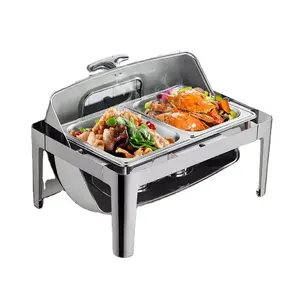Wholesale Indian Chaffing Dish Rectangle Electric Buffet Food Warmer Stainless Steel Chafing Dishes For Sale