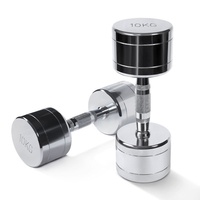 Haltères à tête en acier inoxydable électroplaqué de marque SFS pour fitness à domicile et équipement d'exercice commercial pour la musculation complète des bras