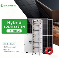 Système complet de panneaux solaires hybrides 5 kW 10 kW 15 kW 20 kW 30 kW, système d'énergie solaire domestique tout-en-un avec batterie