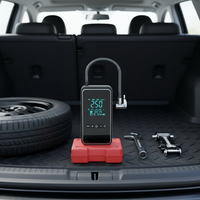 Nouveau Compresseur d'Air Portable 12V Jinze SF-010 avec Manomètre Numérique, Gonflage Rapide, Matériau ABS, Lumière d'Urgence pour Pneus