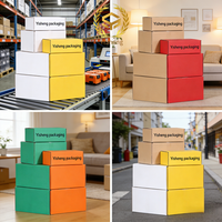 Boîtes pliantes en papier kraft rigide imprimées sur mesure, boîtes d'expédition en carton ondulé E-flute, boîtes avion pour l'emballage de cosmétiques et de vêtements
