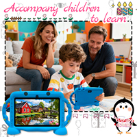 Tablet Anak Android 12 7 Inci Terlaris 2GB+32GB RAM/ROM Kamera Ganda MTK Quad Core Baterai 3000MAH Wi-Fi Resolusi 1024x600