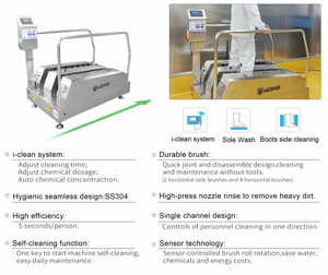 เครื่องล้างรองเท้าบูตเครื่องซักรองเท้ายางสำหรับโรงงานแปรรูปอาหาร - Product Image 5