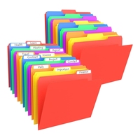 Carpeta Manilla 8,5 ''X 11'' 1/3 Pestaña cortada Carpeta de archivos de plástico de colores Carpetas de oficina de negocios escolares estéticas para documentos Papel