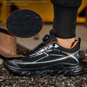 Chaussures de sécurité K39 tendance avec embout en acier pour hommes, baskets de travail anti-perforation avec bouton rotatif, acceptant la personnalisation OEM - Product Image 5