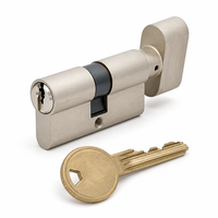 Cylindre de porte intérieur en laiton massif haute sécurité à plusieurs goupilles avec bouton