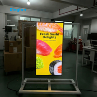 Boîte à lumière LED ultra-fine escamotable avec cadre à clipser en aluminium pour affichage publicitaire en magasin et centre commercial