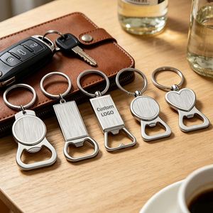 Custom Logo Metal <b>Bottle</b> Opener Keychain Personalized Promotional Gift Engraved Zinc Alloy Beer Tool Keyring Supply - Product Image 1