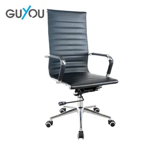 Silla ergonómica de cuero PU con altura ajustable para uso comercial, producto en oferta, 2022