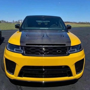 OUER 2014-2017 Kit de modification et amélioration de voiture : Pare-chocs avant et capot moteur SVR en fibre de carbone noire, fixation par boulons, pour version Sport - Product Image 5