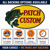 Patch brodé de pêche grande taille, motif amusant de bar à bouche large, design personnalisé, thermocollant ou à coudre pour chapeau, veste, sac
