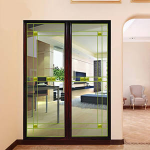 Grain de bois accordéon véranda coulissantes portes en aluminium à double battant de <span class=keywords><strong>porte</strong></span> de fenêtre en aluminium bifolds - Product Image 4