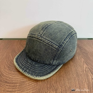 Cappellino da Baseball Unisex in Denim Stile Giapponese Retrò, con Visiera Corta in PVC a 5 Pannelli, Resistente, con Visiera Morbida a Cinque Segmenti, Versatile - Product Image 3