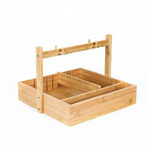 Porte-capsules de café en bambou Eco Go, 4 supports à tasses, agitateurs, rangement en treillis, stable, organisateur de capsules K-cups - Product Image 1