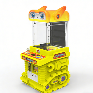 آلة ألعاب تعمل بالعملات المعدنية لسحب الهدايا، نموذج معدني وبلاستيكي، لعبة رافعة بحبل قابل للقطع، آلة بيع هدايا كبيرة لسحب الدمى، باللون الوردي - Product Image 2