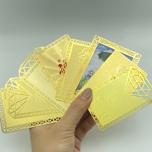 Tarjeta de regalo de metal dorado de lujo de acero barata personalizada del fabricante para negocios - Product Image 2
